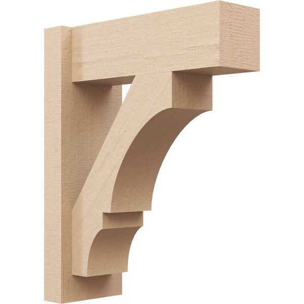 Ekena Millwork 6-in W x 16-in D x 20-in H Balboa Block Rough Cedar Woodgrain TimberThane Outlooker, Primed Tan OUTUR060X16X20BOA44RCPR - main